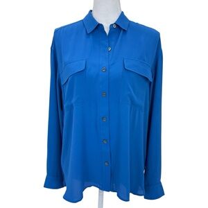 ATM Anthony Thomas Melillo Blouse Top Medium Blue